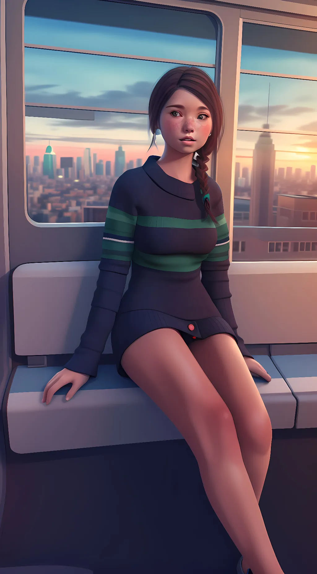 ai character: Olive background