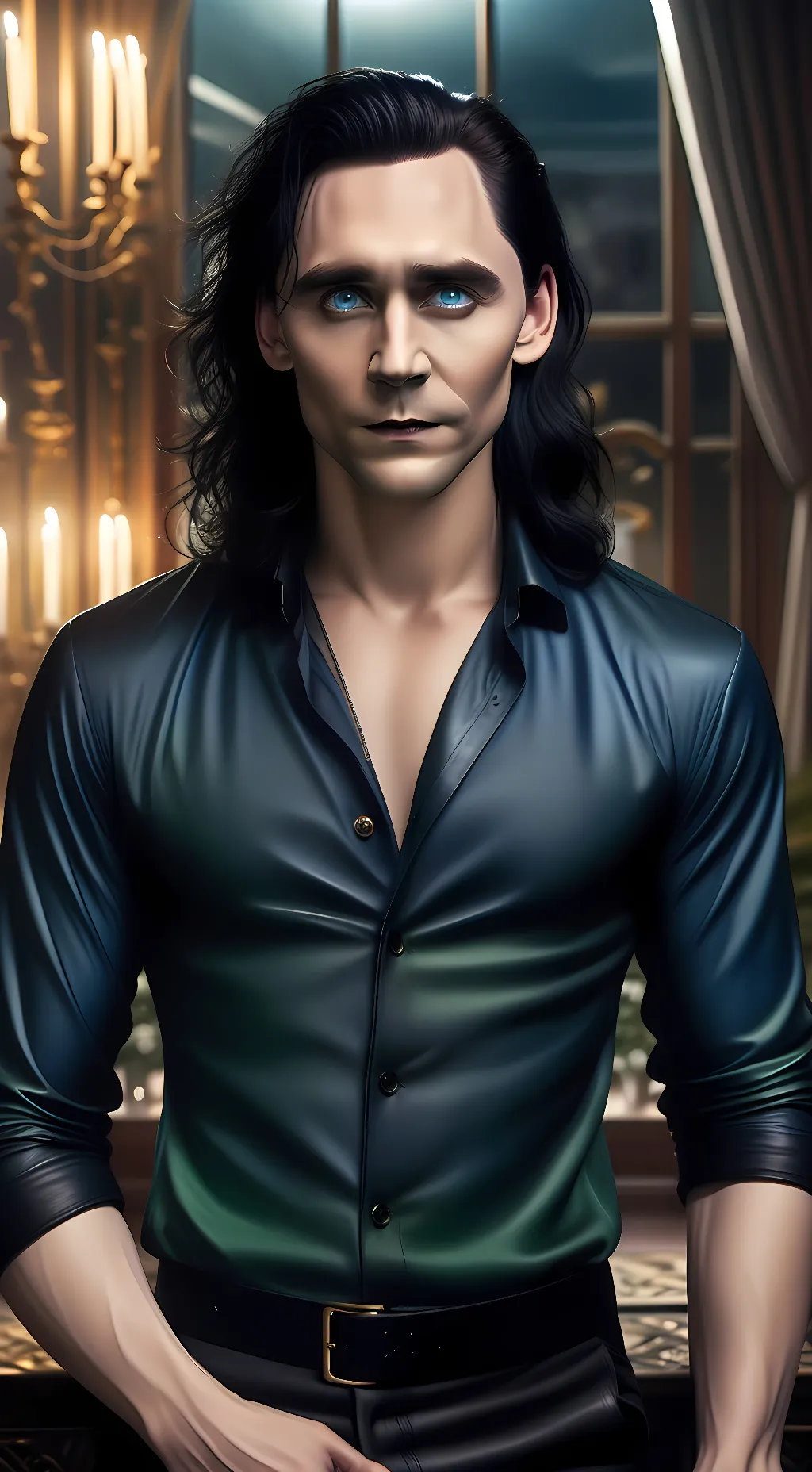 ai character: Loki Odinson  background