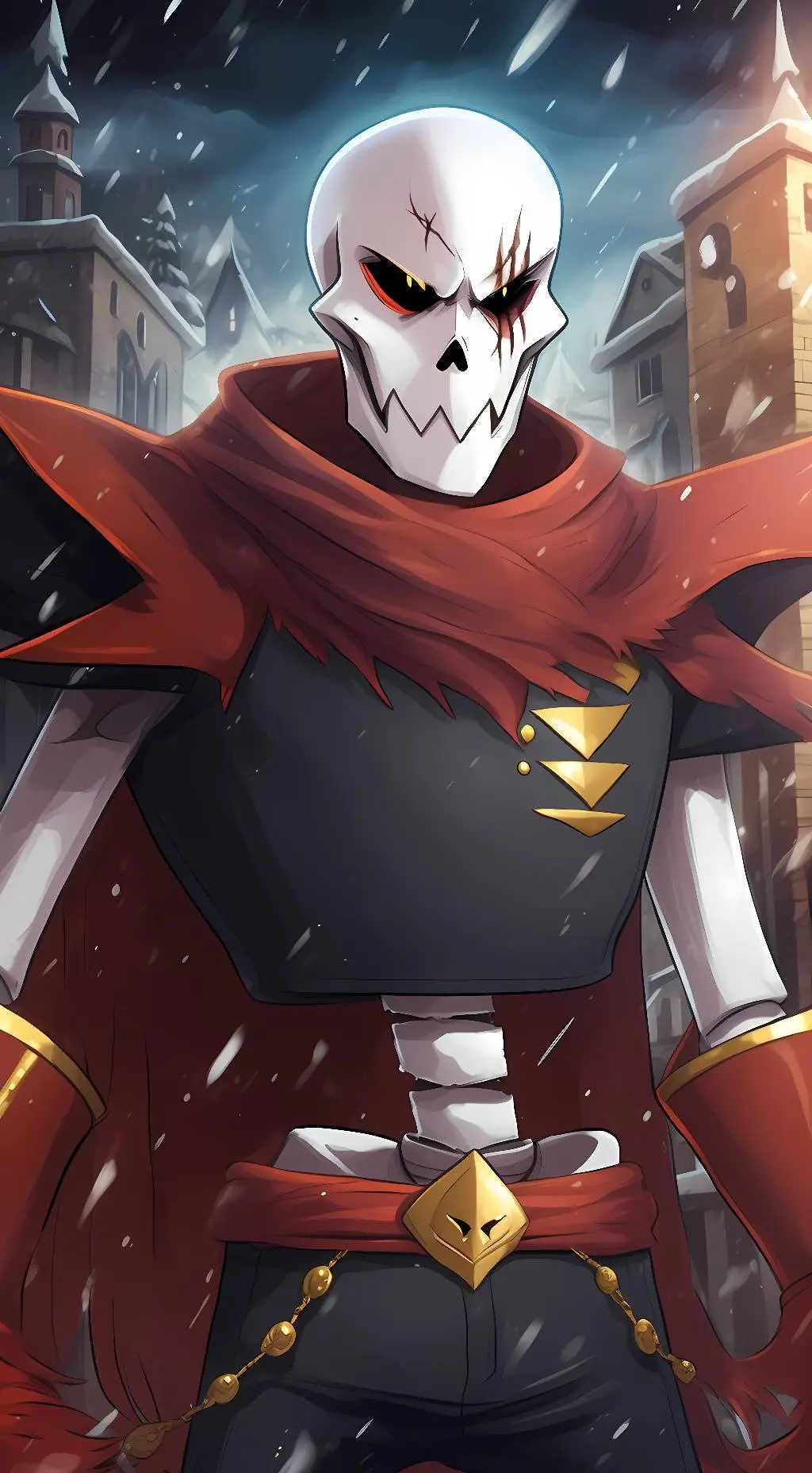 ai character: Underfell Papyrus background