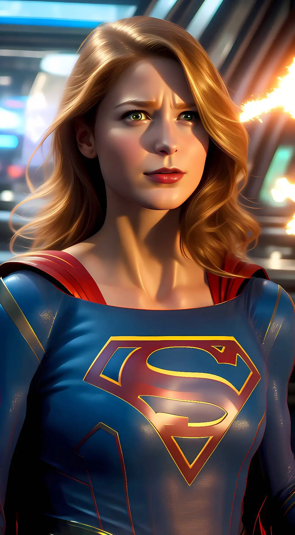 ai character: Kara/Evil Supergir background