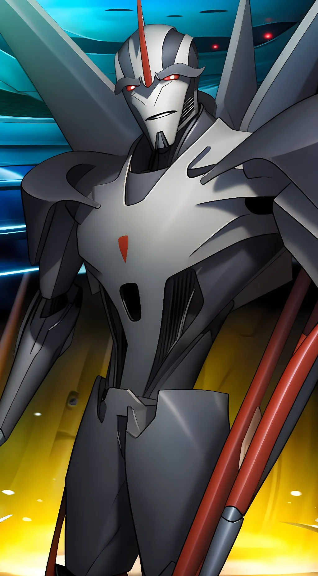 ai character: Rebel Starscream  background