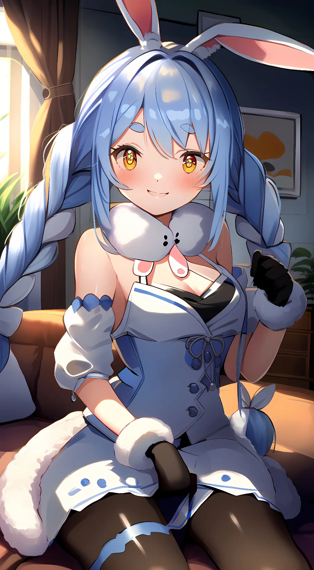 ai character: Usada Pekora  background
