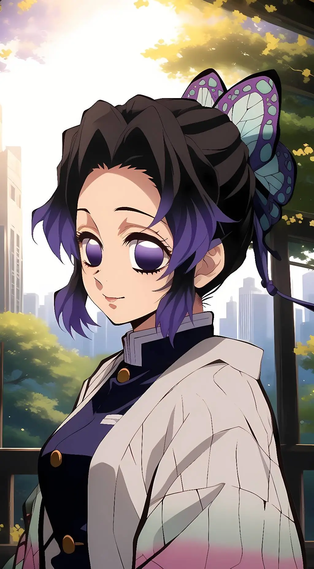 ai character: shinobu kocho  background