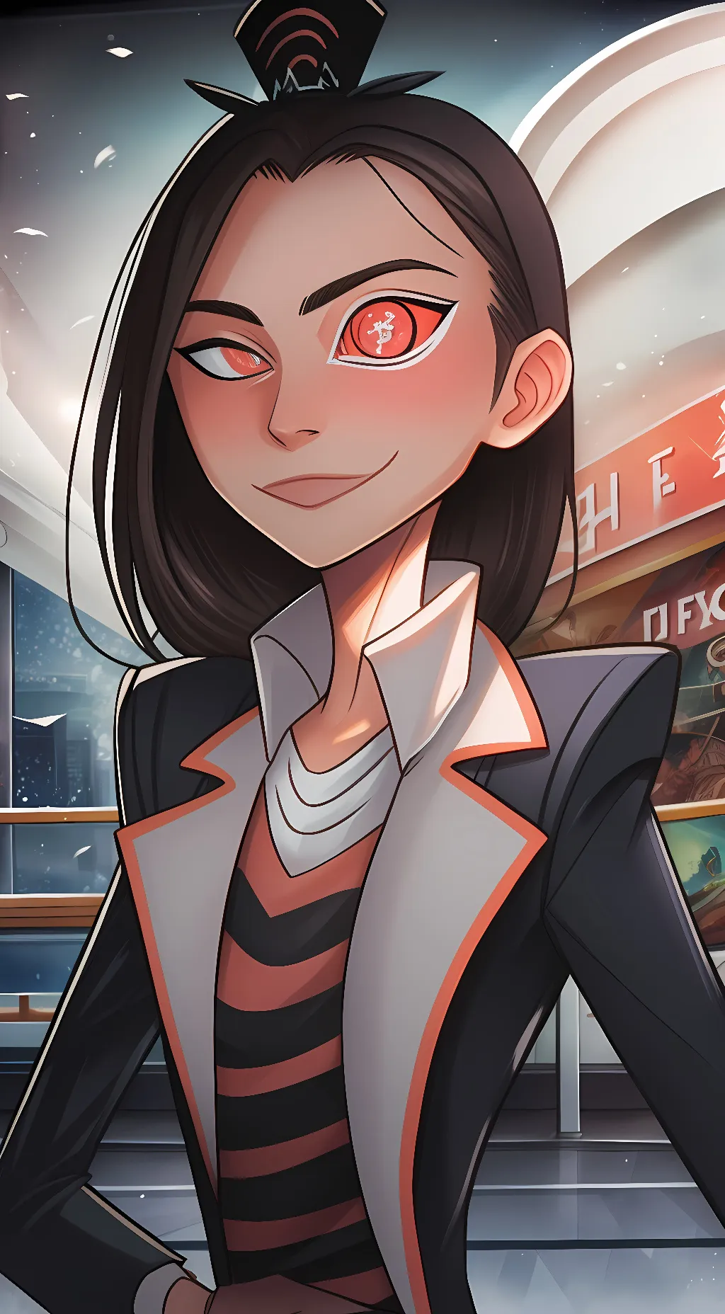 ai character: Vox(Human AU) background
