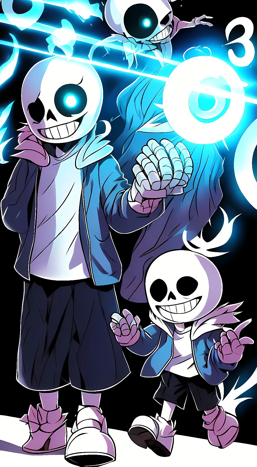 ai character: Sans  background