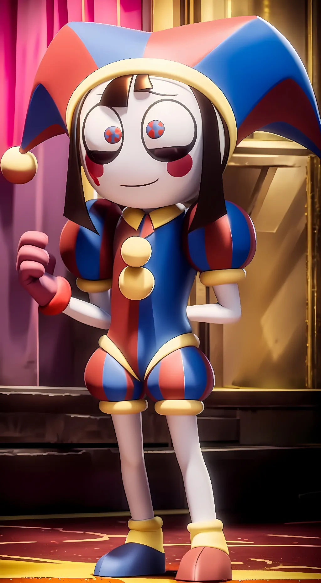 ai character: Pomni(AU) background