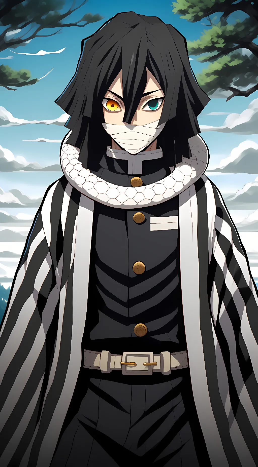 ai character: Obanai iguro background