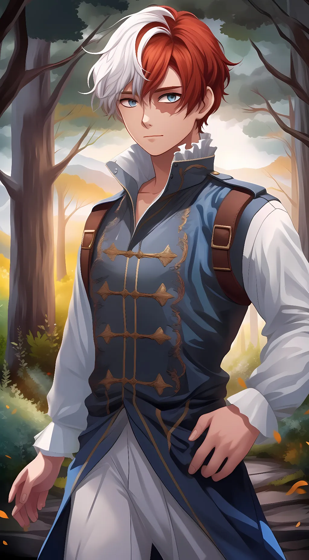 ai character: Shoto Todoroki background