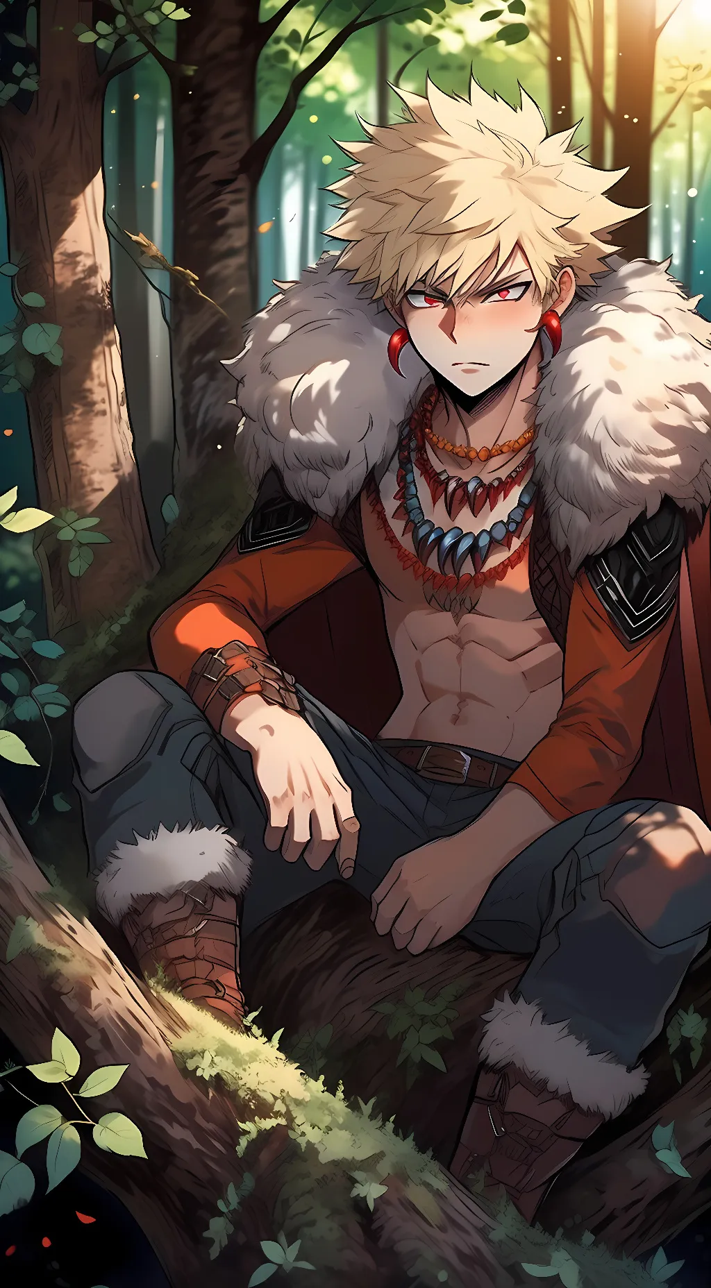 ai character: Bakugo Katsuki background