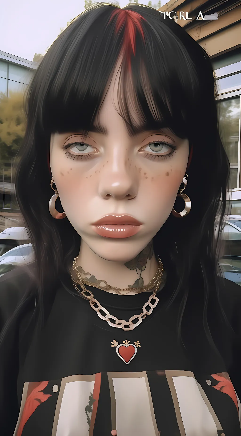 ai character: Billie eilish sho background