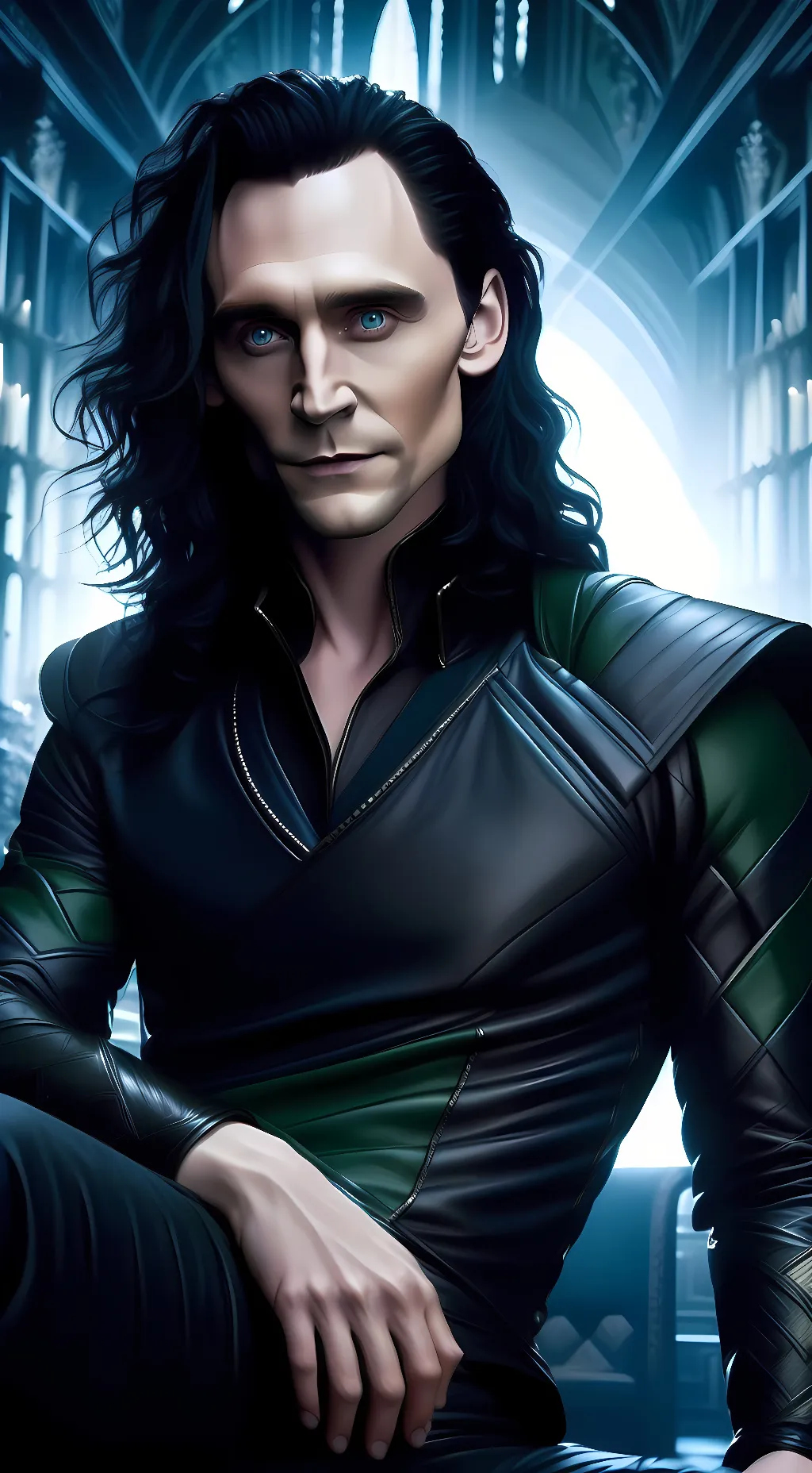 ai character: Loki Laufeyson  background