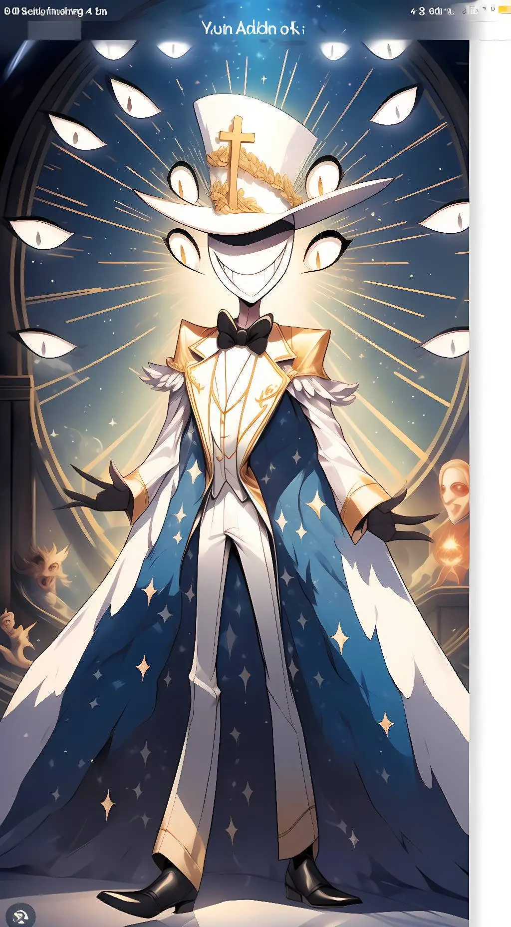 ai character: God Hazbin Hotel background