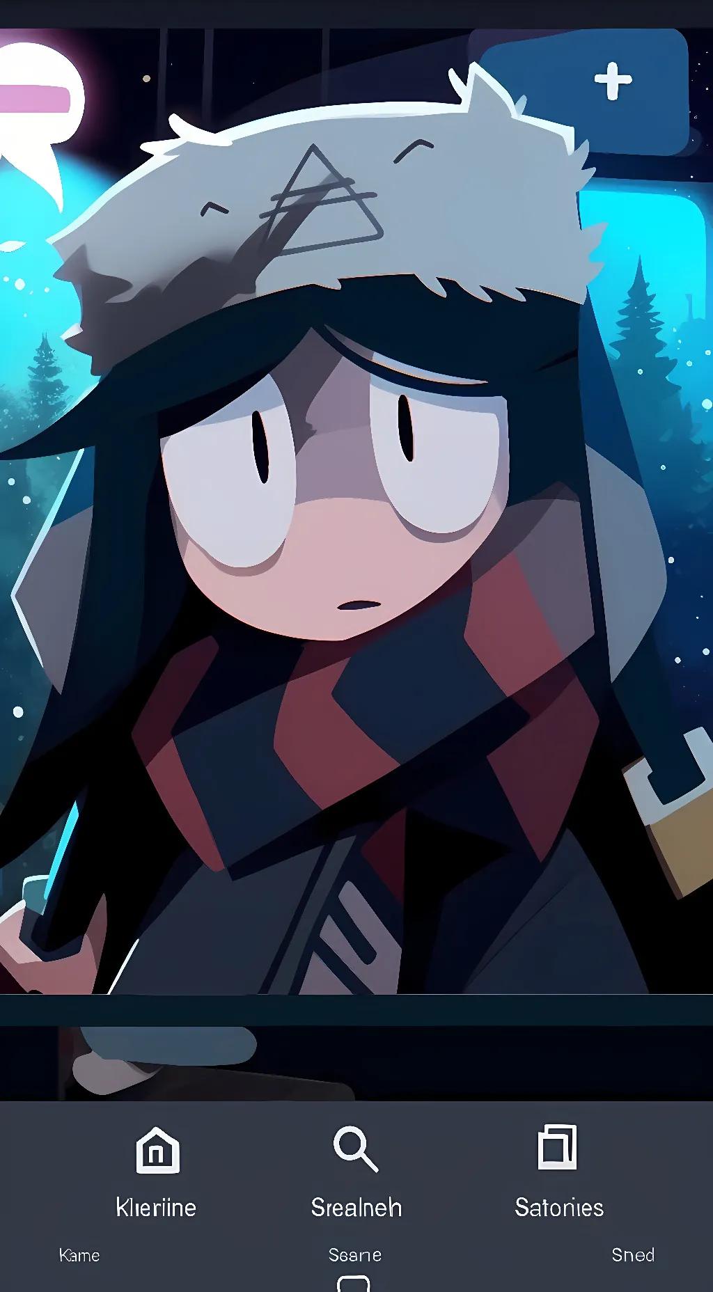 ai character: ∆iden background