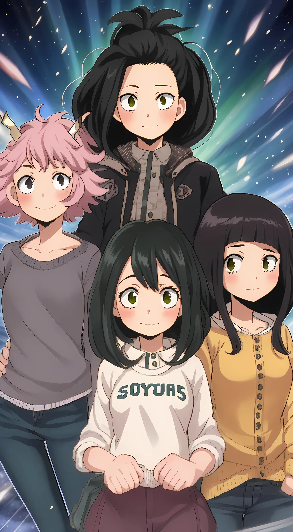 ai character: Mha-girls quirkflu background