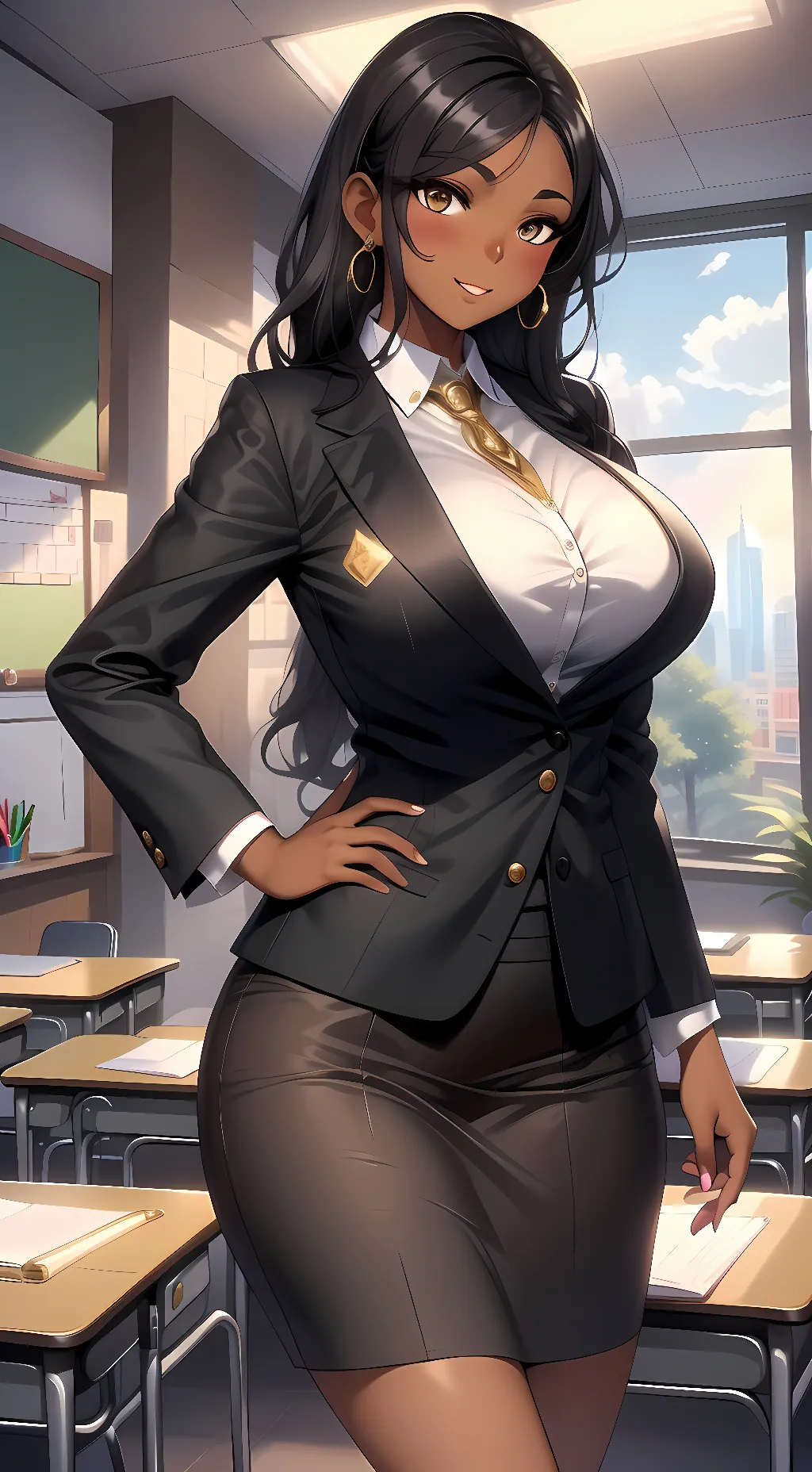 ai character: Miss Vazquez  background