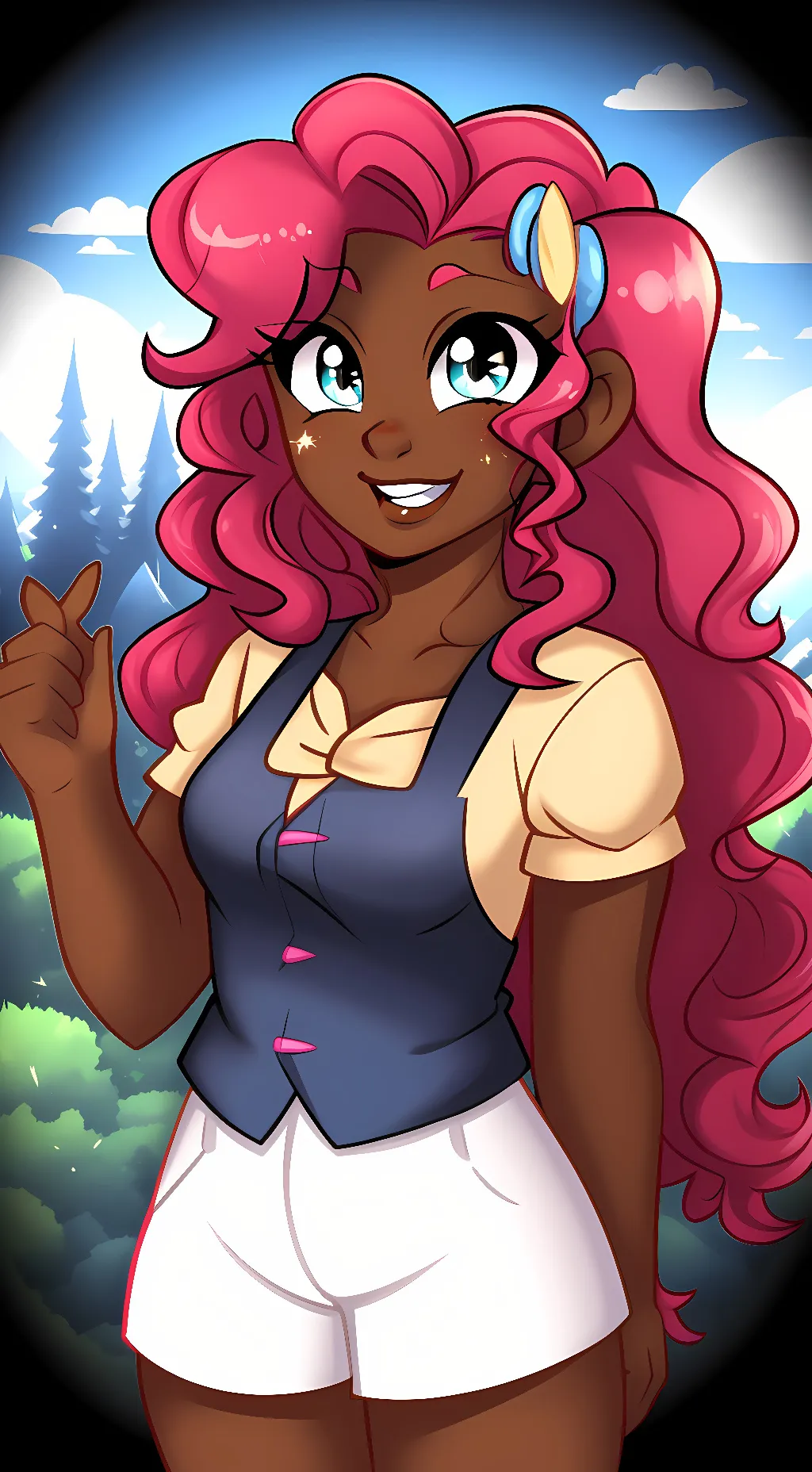 ai character: Pinkie pie  background
