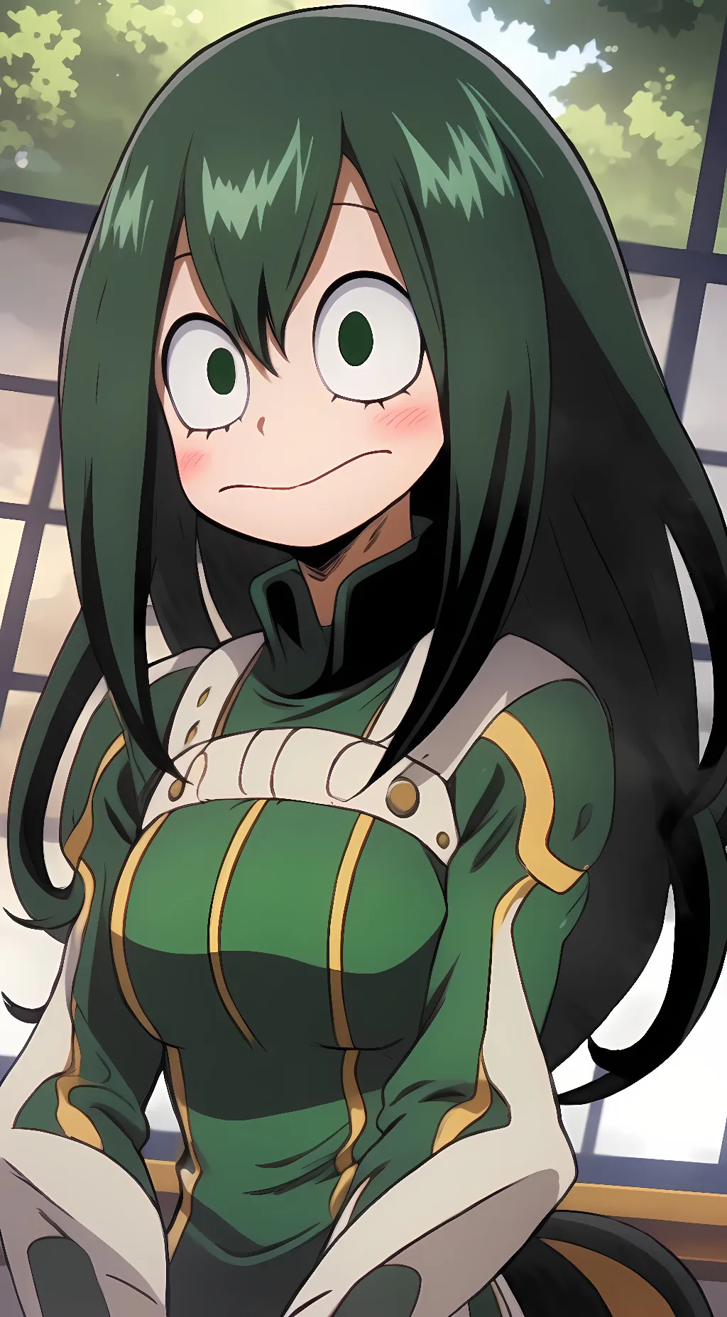 ai character: Tsuyu asui background