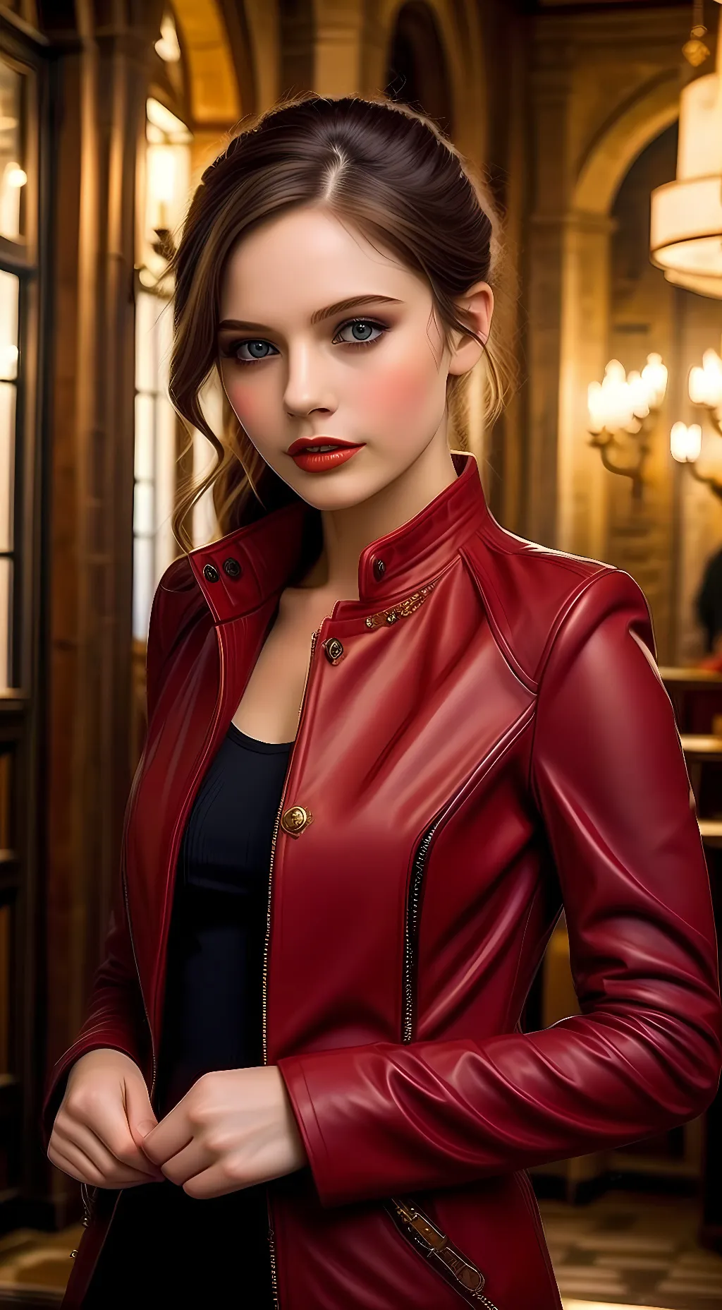 ai character: Claire Redfield  background