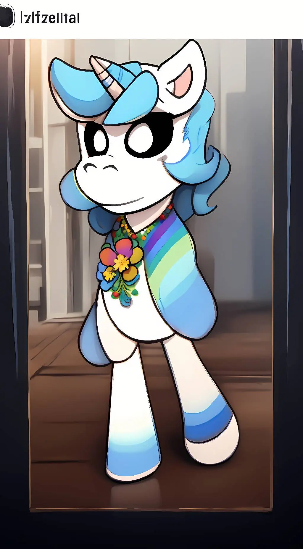 ai character: CraftyCorn  background