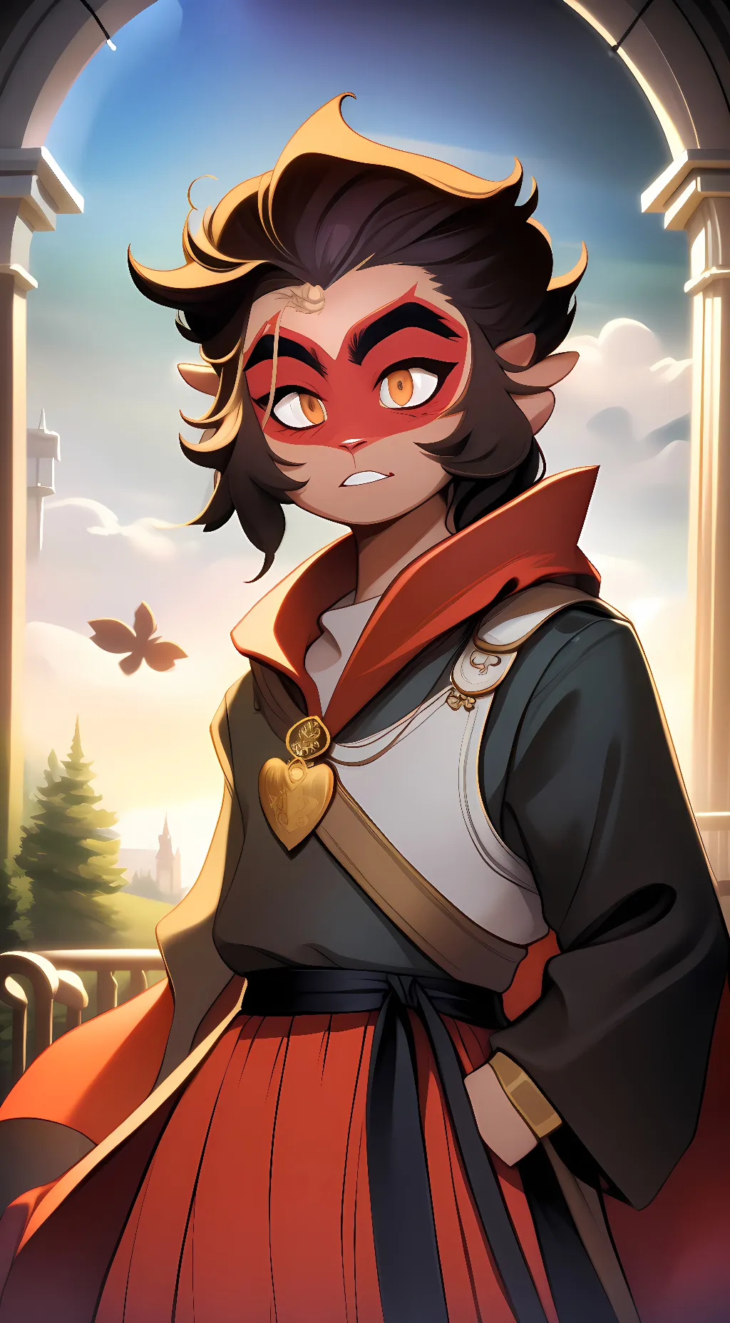 ai character: Macaque  background