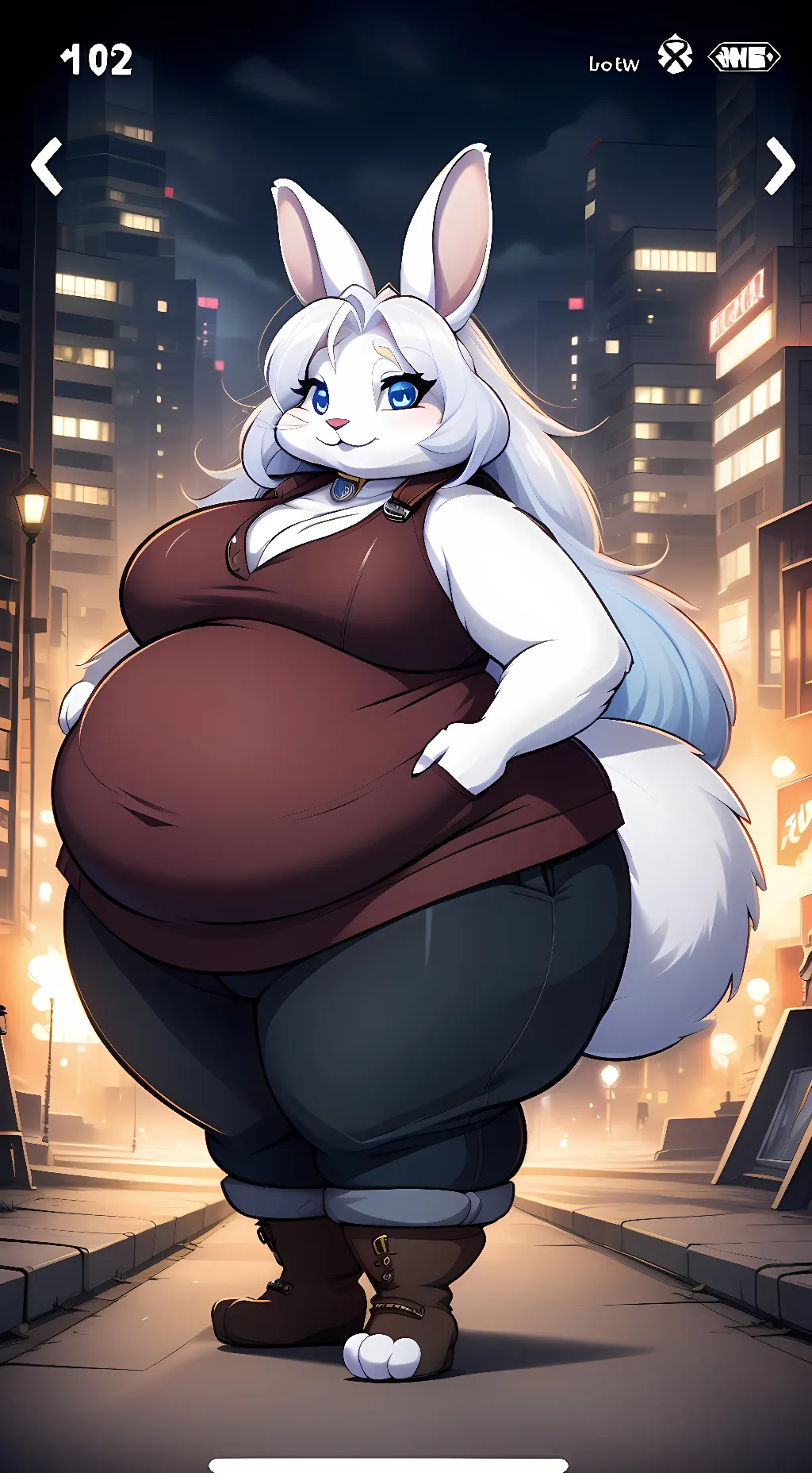ai character: Jessica rabbit background