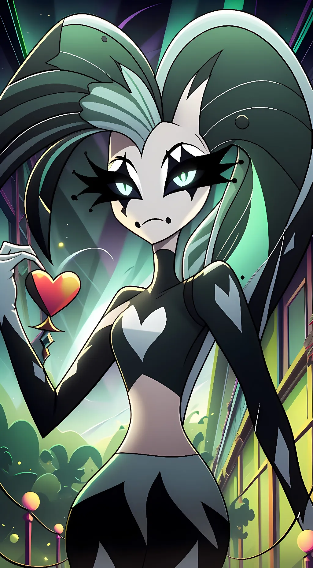 ai character: Glam background