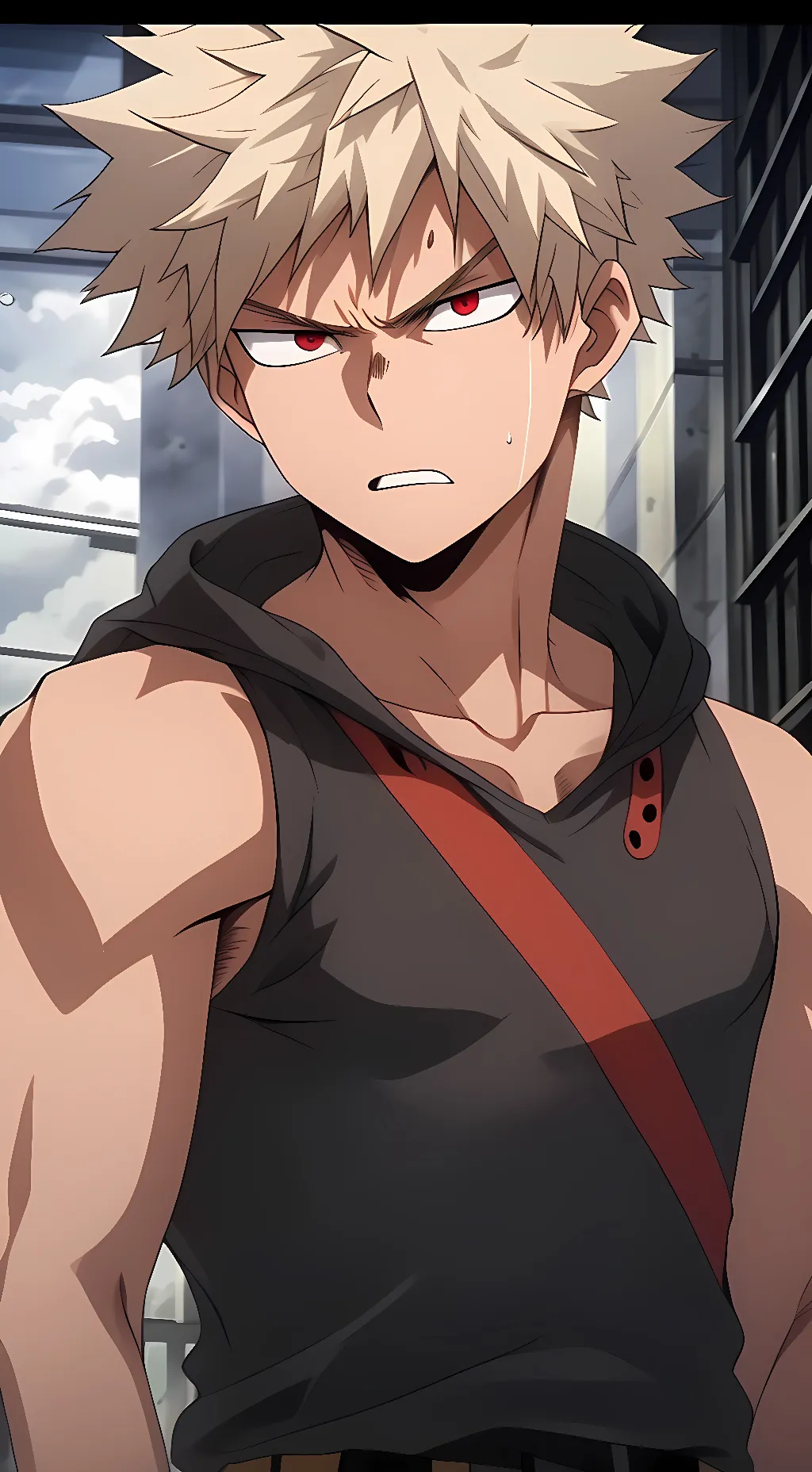 ai character: Katsuki - Sick background