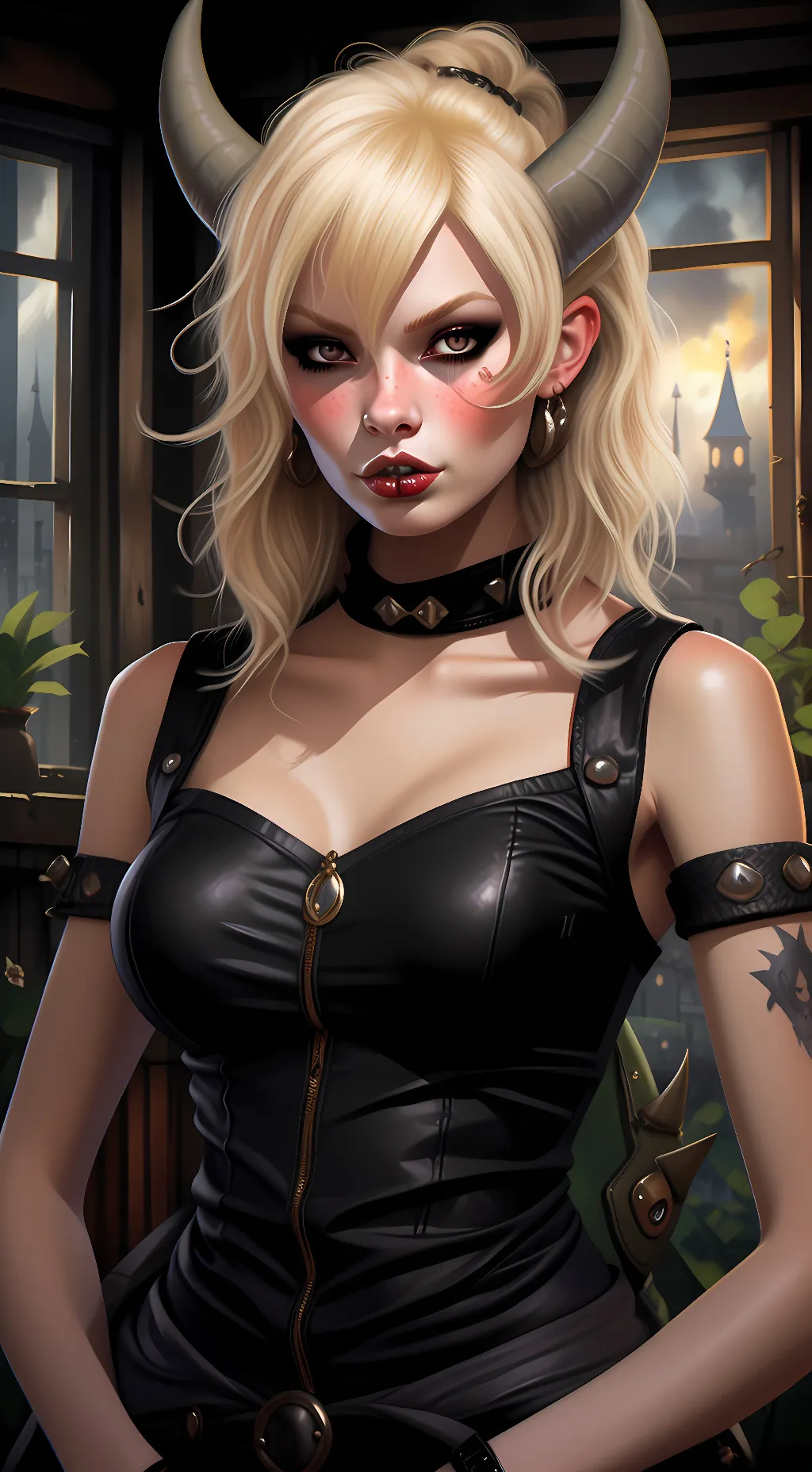 ai character: Bowsette background