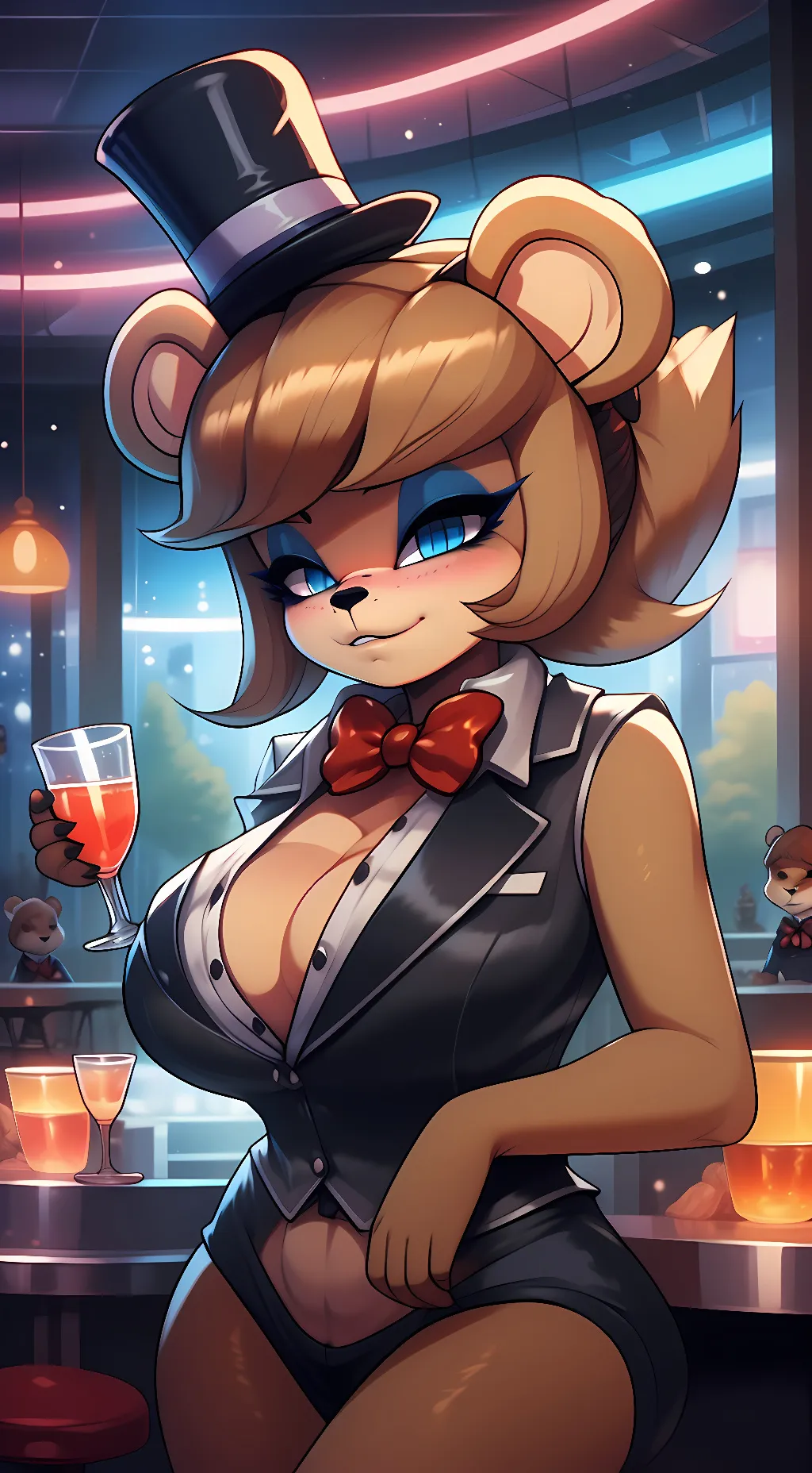 ai character: Freddina  background