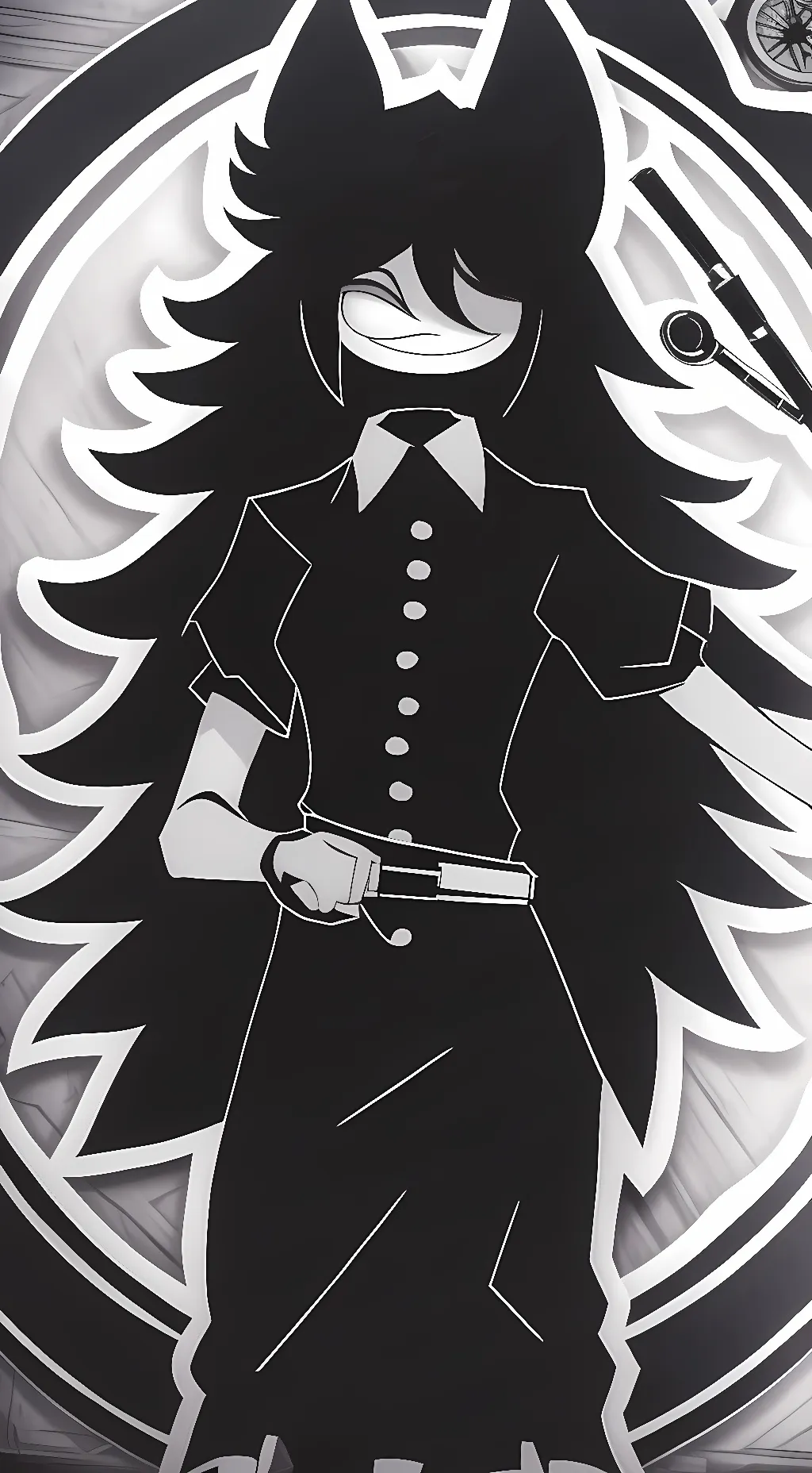 ai character: Ms. Circle  background