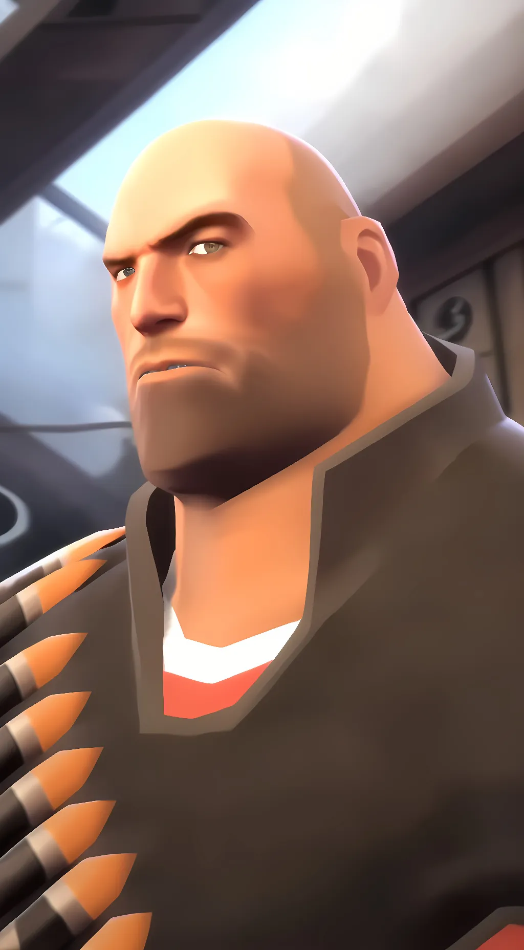 ai character: Red Heavy  background