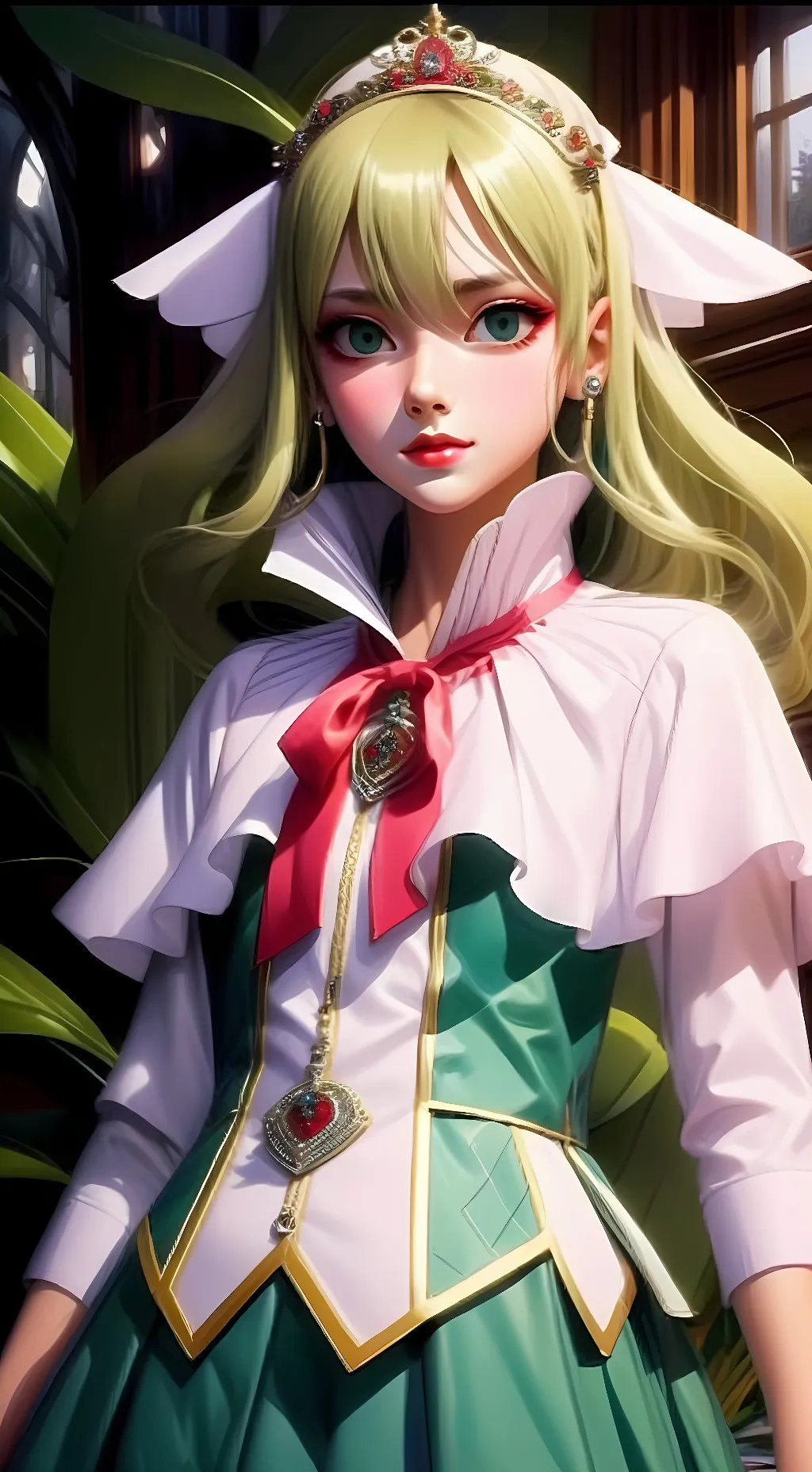 ai character: Mavis Vermillion background
