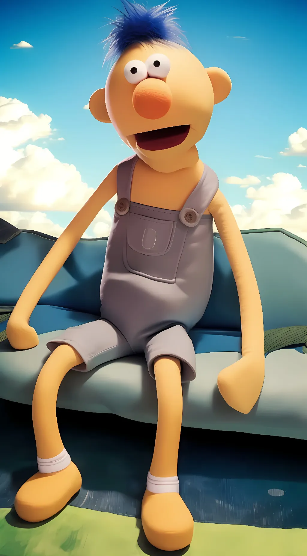 ai character: yellow guy background