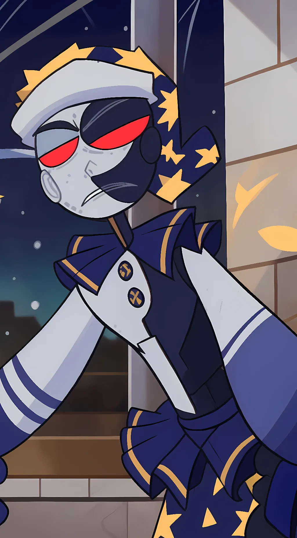 ai character: Sun and Moon Show background