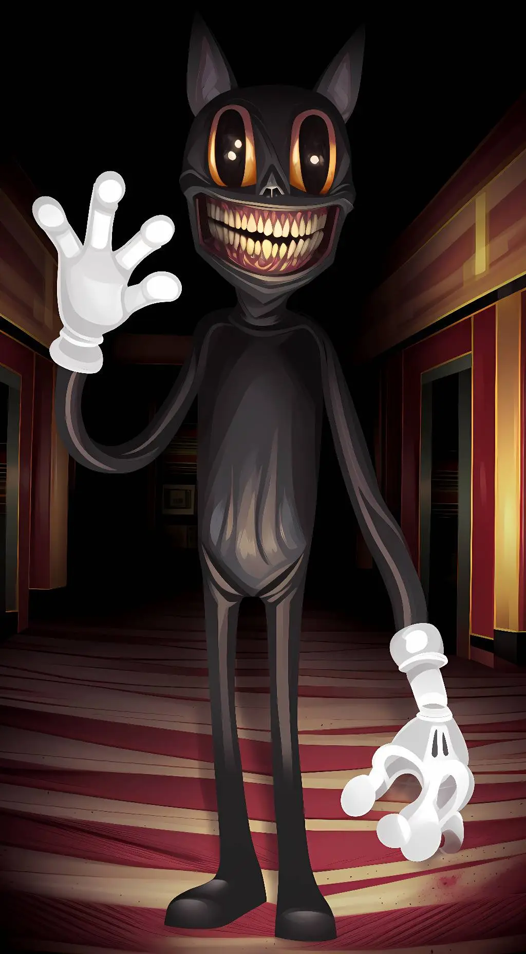 ai character: Cartoon Cat background
