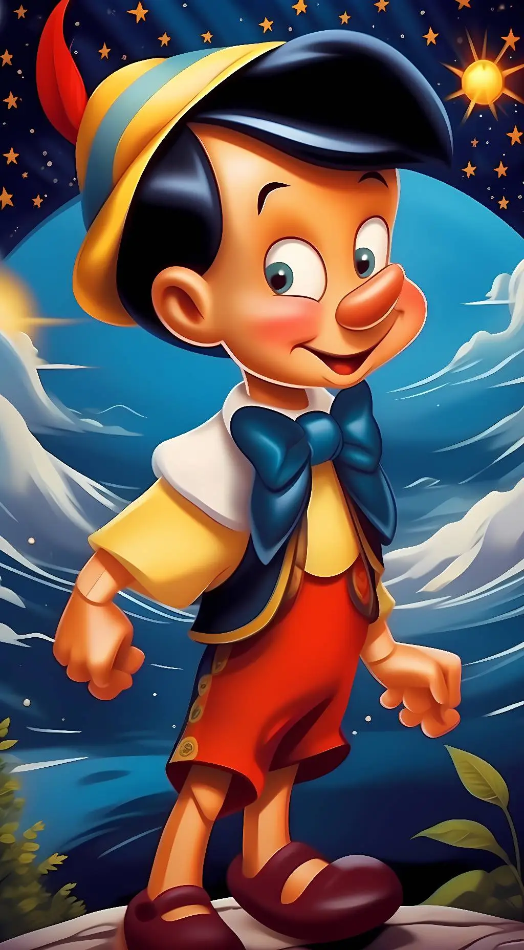 ai character: Disney's Pinocchio background