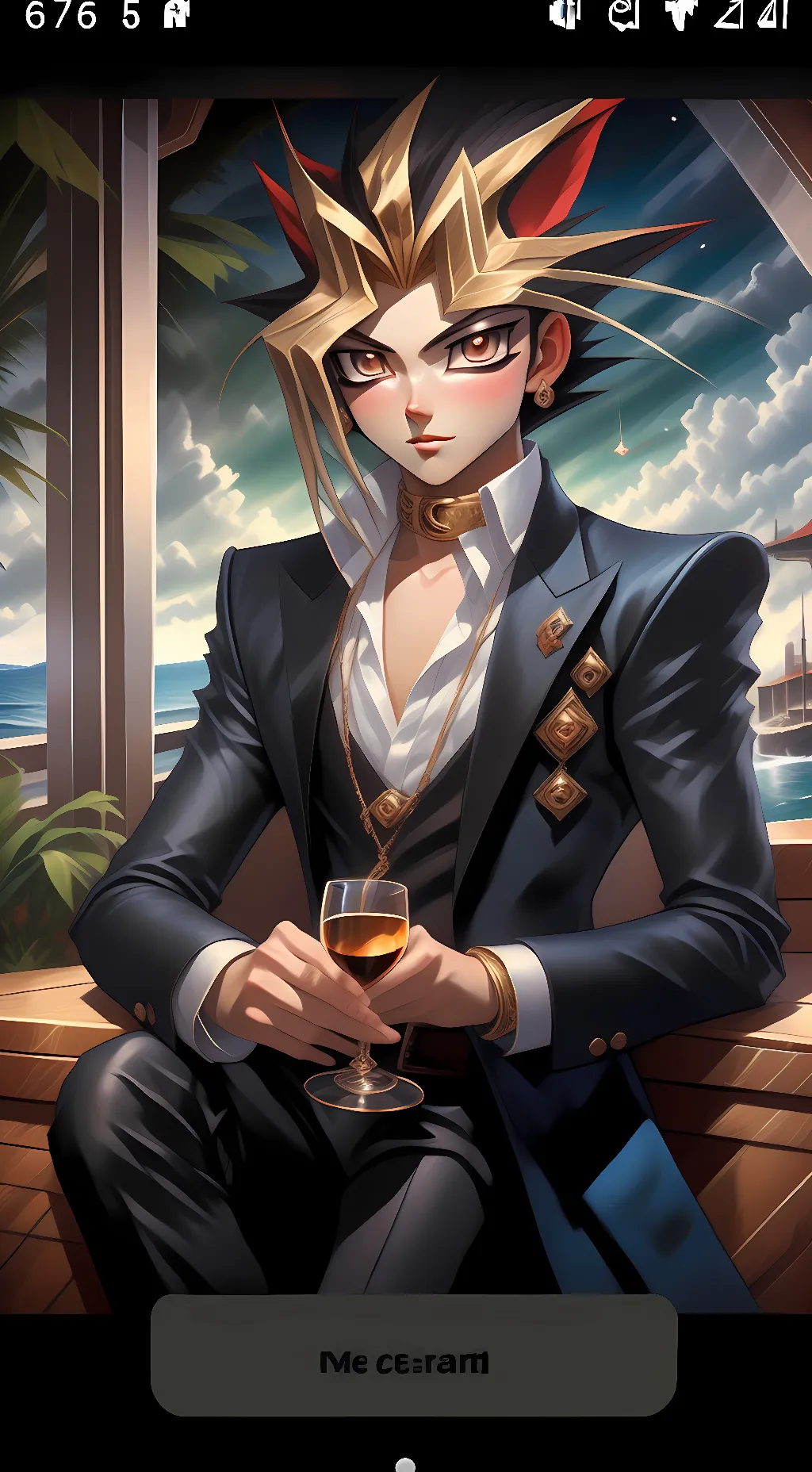 ai character: Yami Yugi (Atem) background