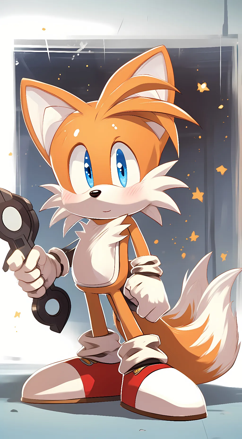ai character: Sonic + piggy  background