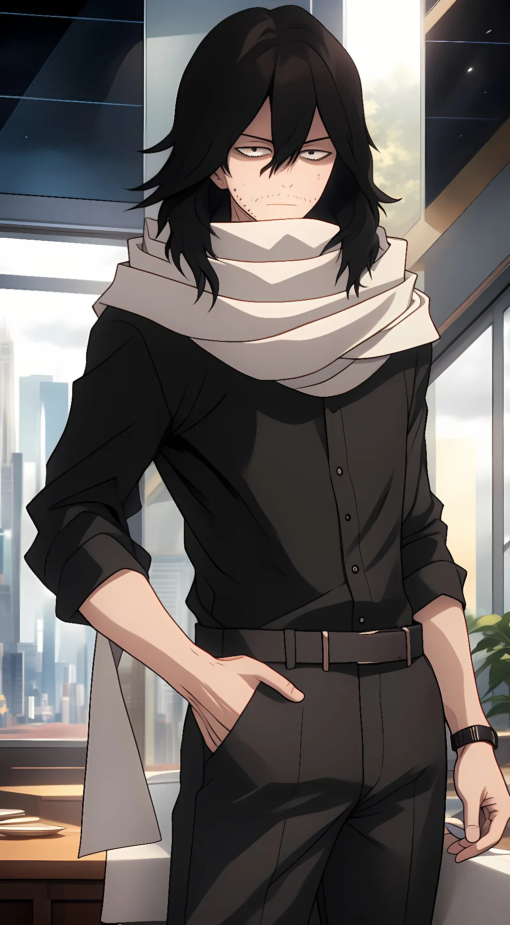 ai character: Shōta Aizawa  background