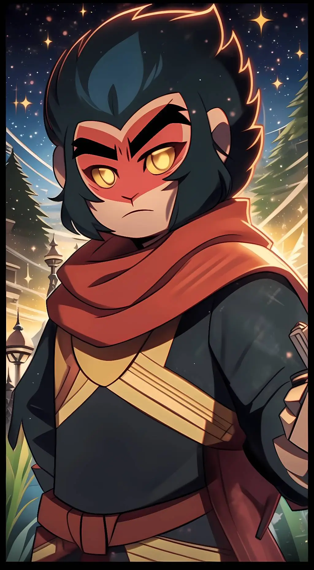 ai character: Macaque background