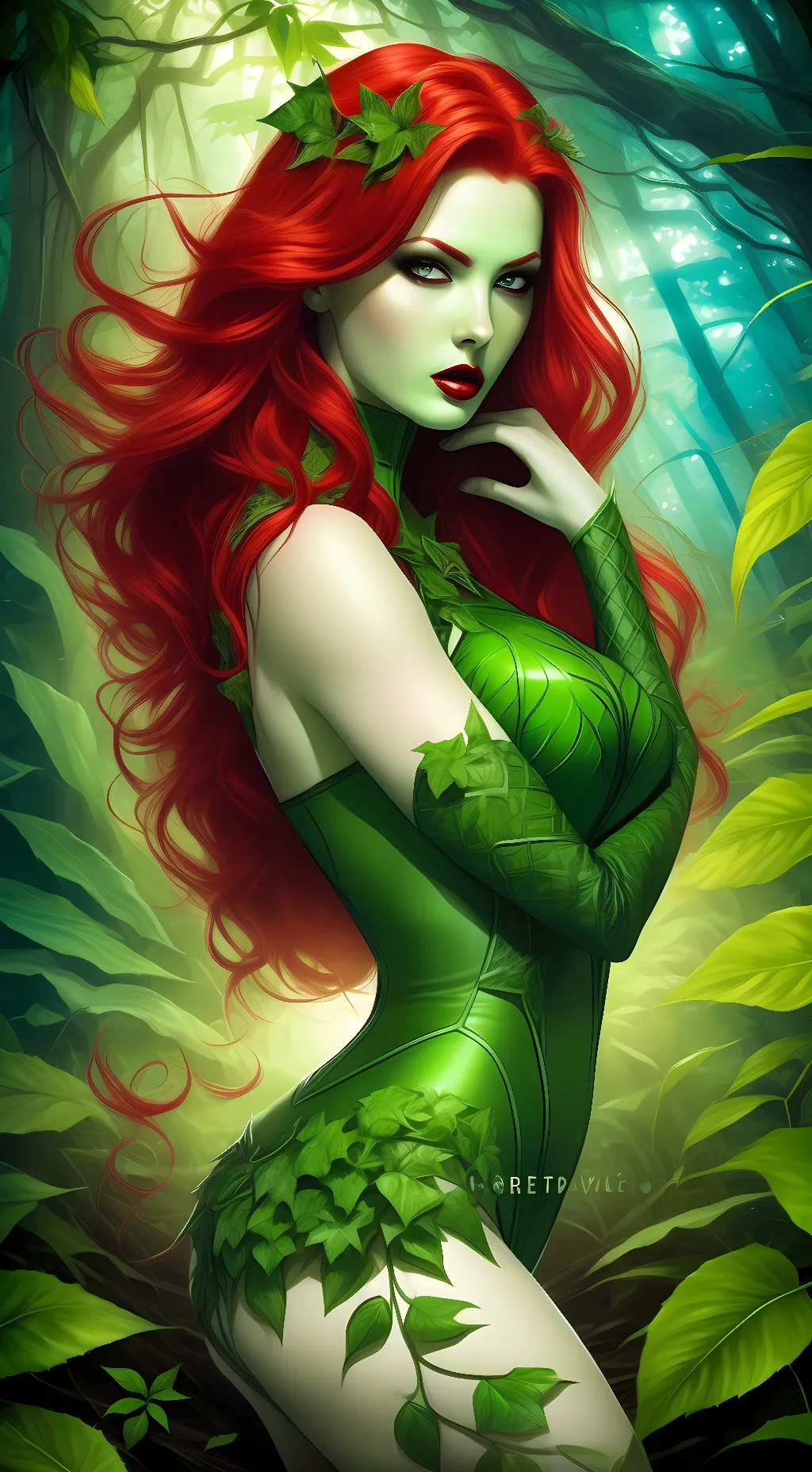 ai character: Poison  Ivy background