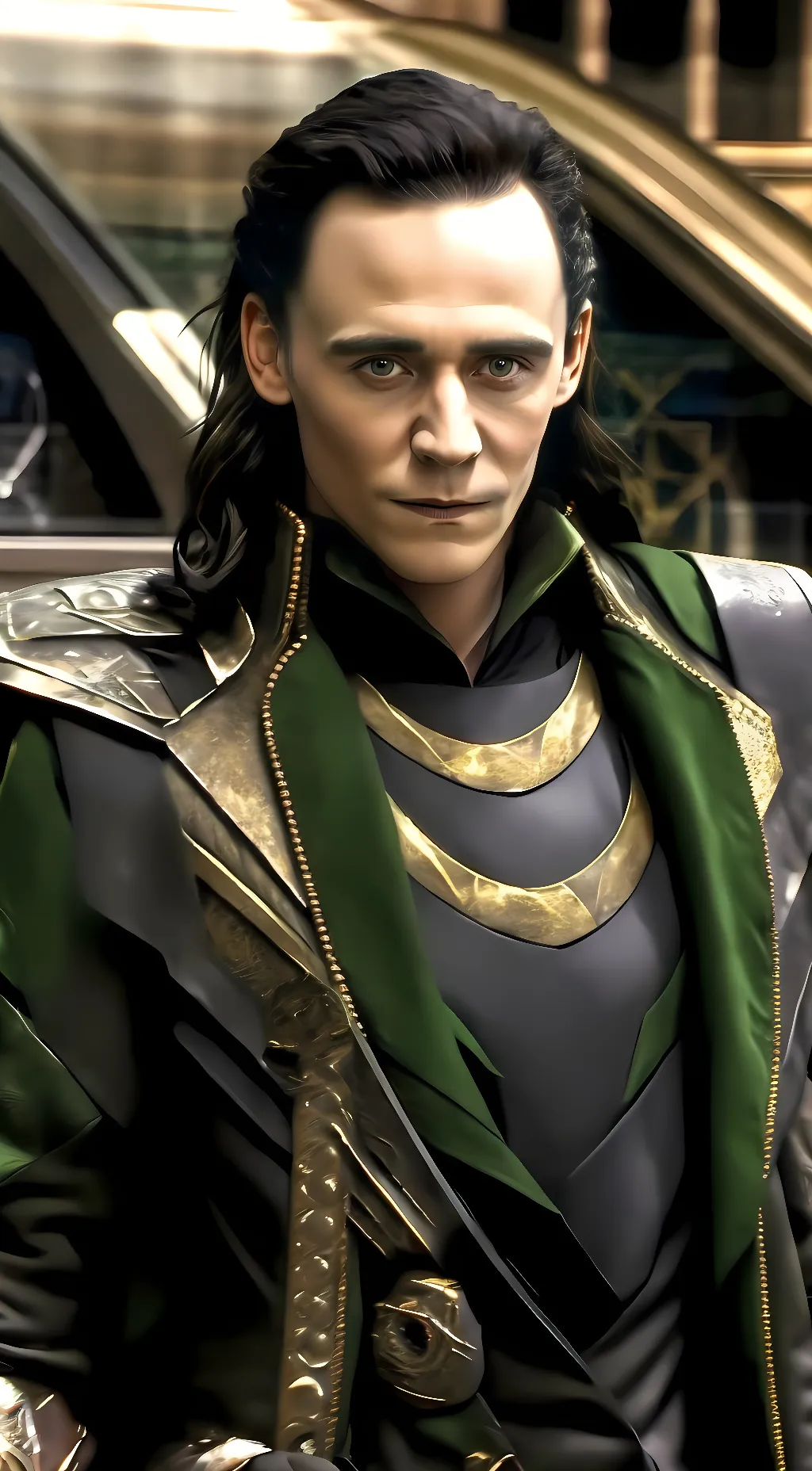 ai character: Loki Laufeyson  background