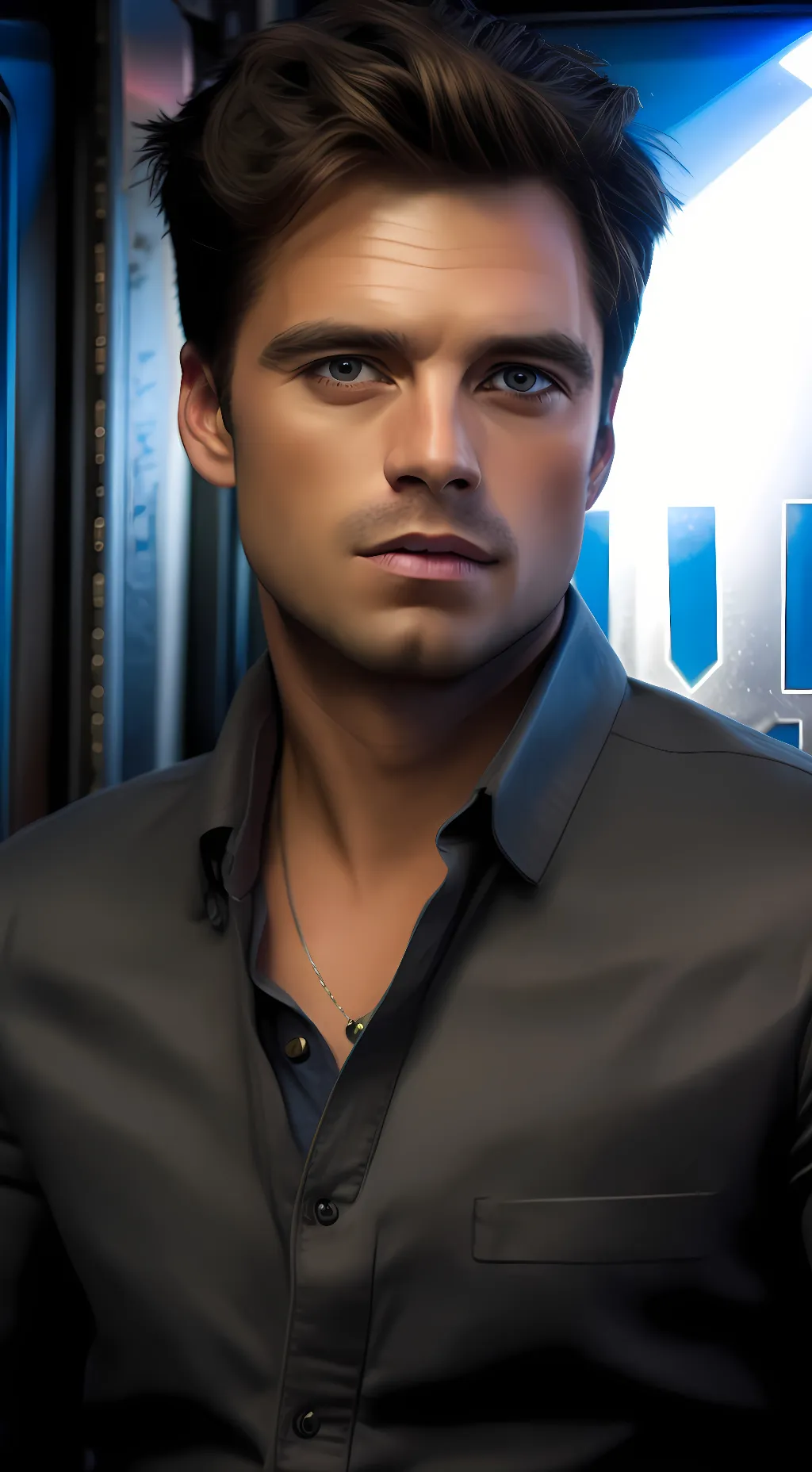 ai character: Bucky Barnes  background