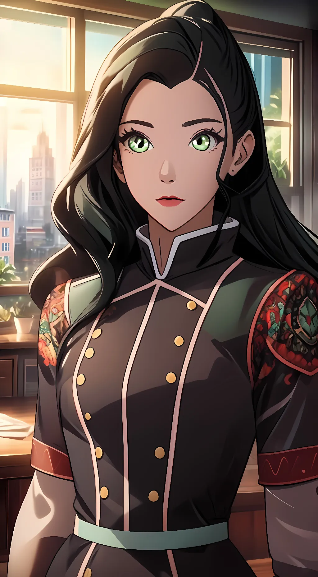 ai character: Asami  background