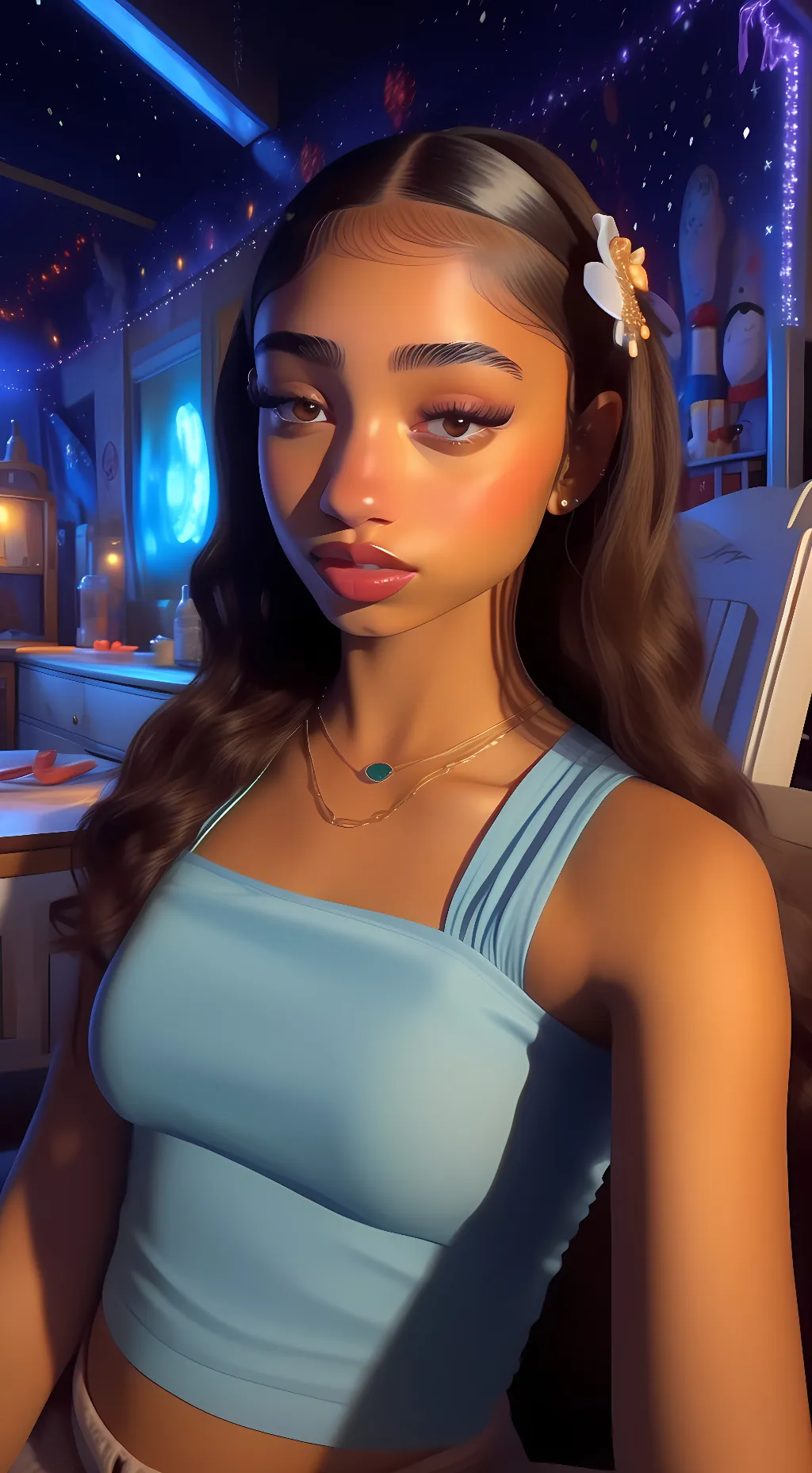 ai character: Icy wicy background