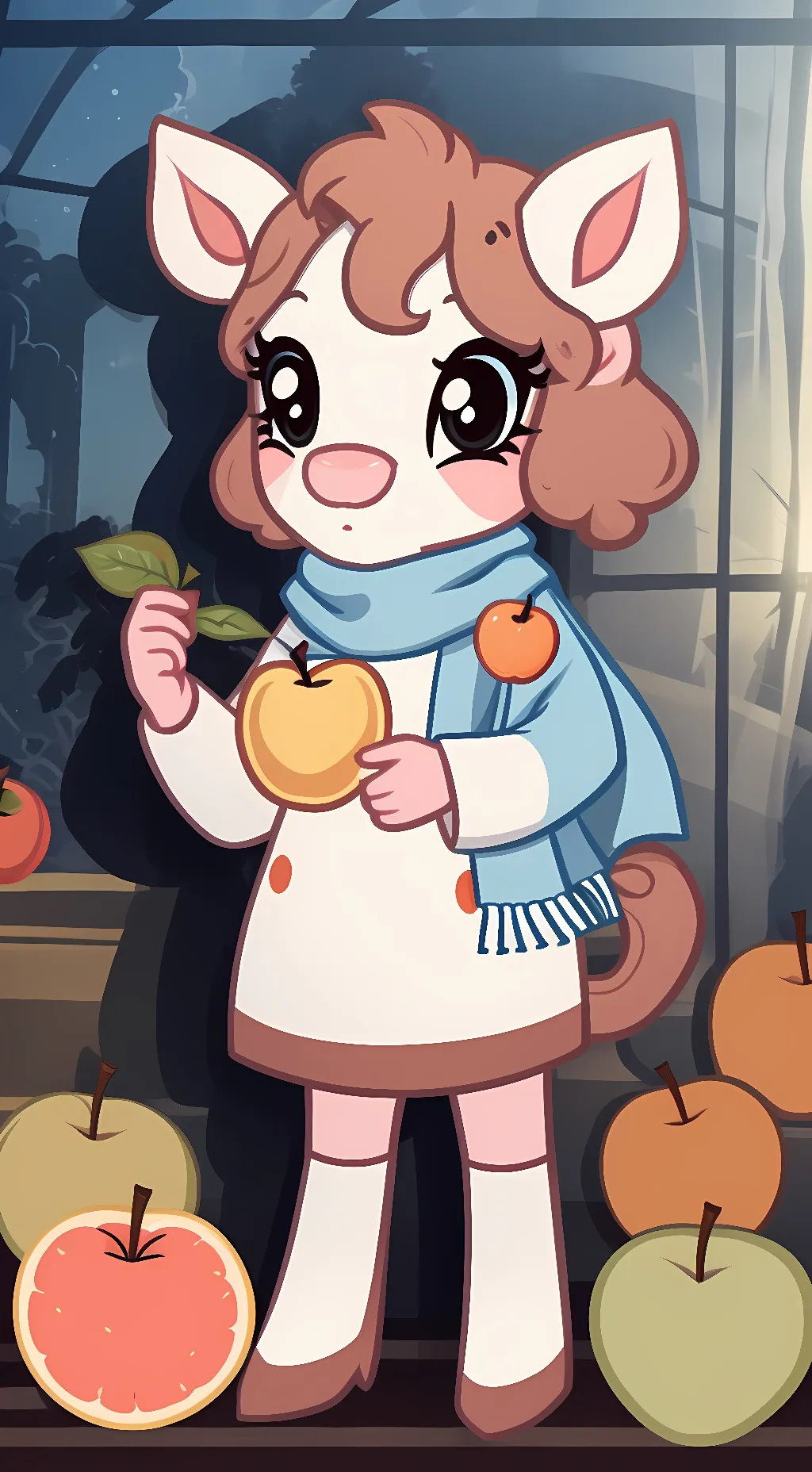ai character: Maya The Cow background