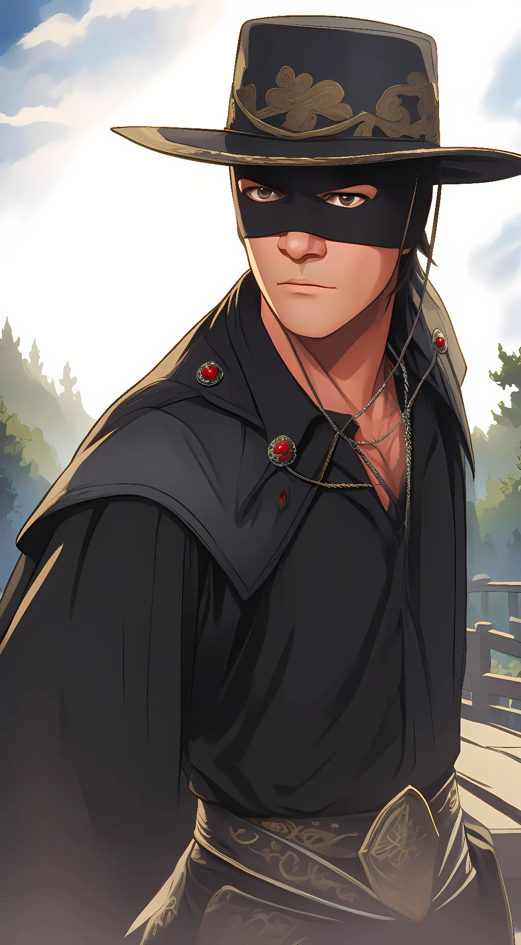 ai character: Zorro (Alejandro) background