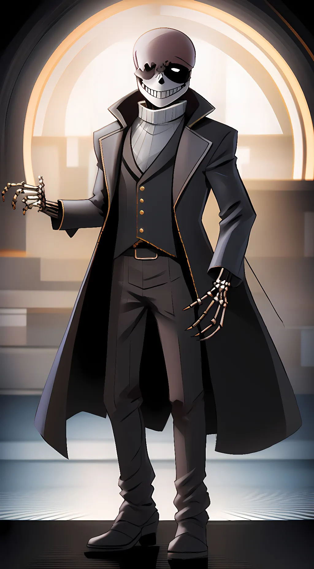 ai character: Nightmare Sans background