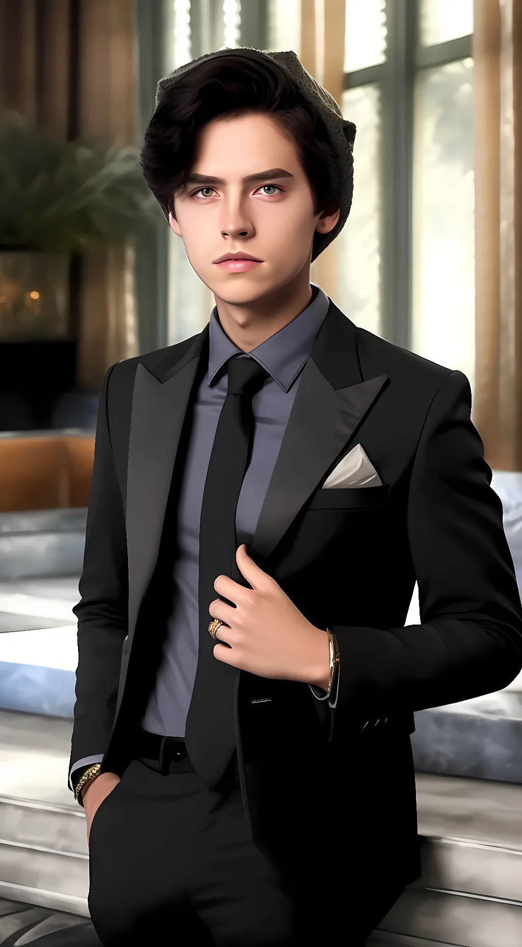 ai character: jughead jones🍔👑 background