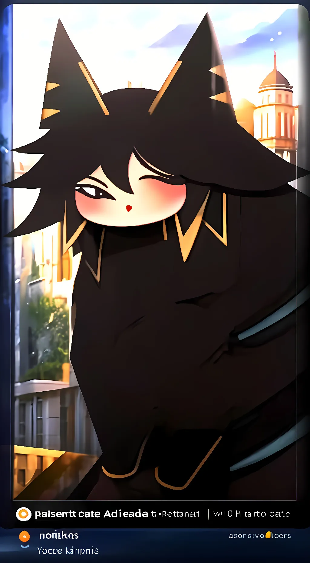 ai character: Miss circle (Cat) background
